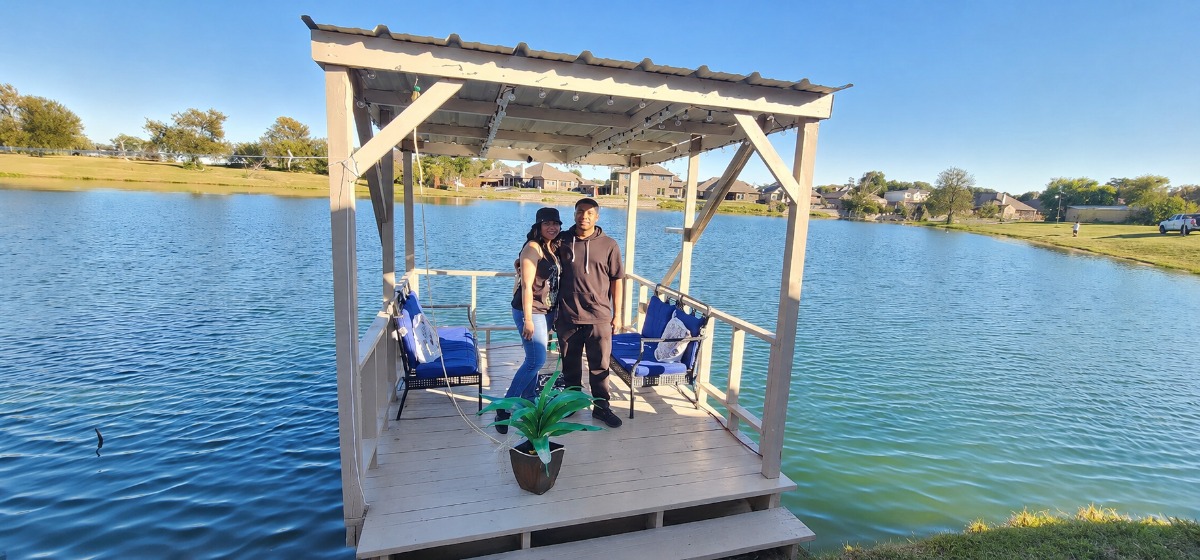 Small deck on the water at Lake Tenison