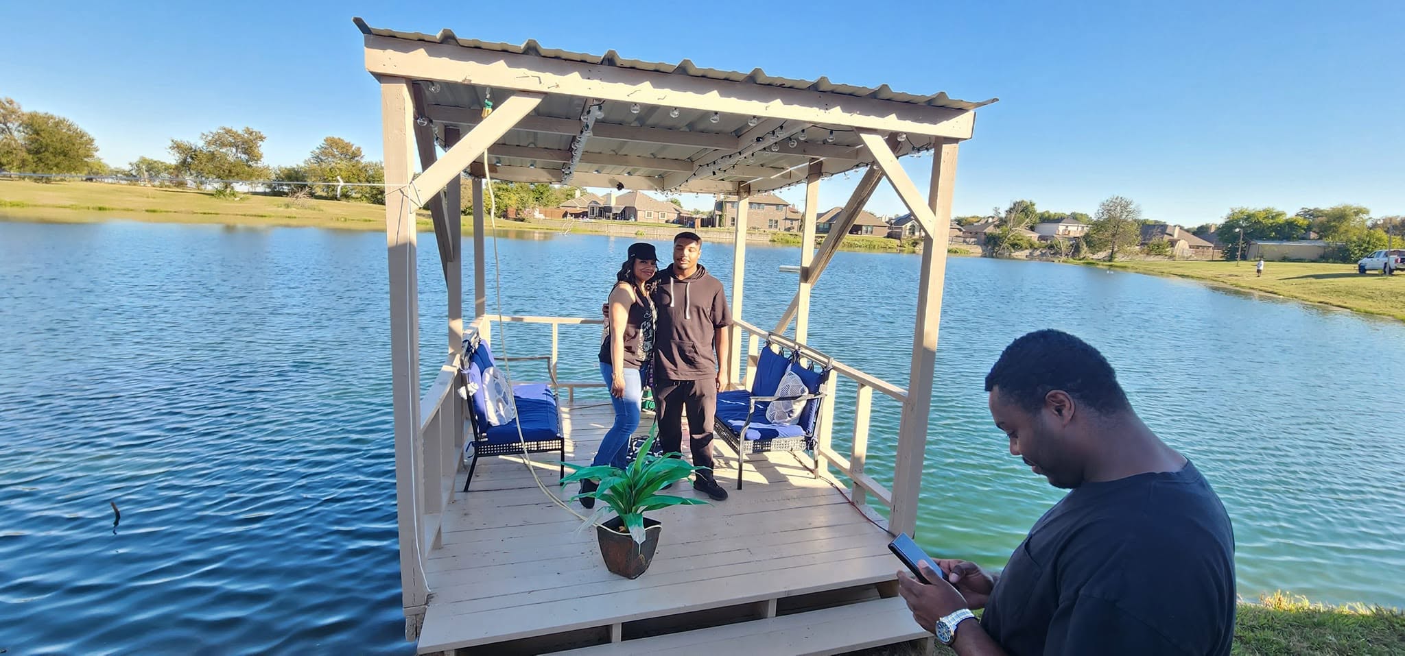 Small deck on the water